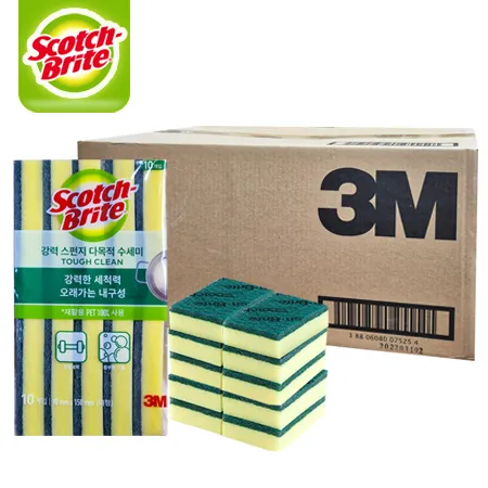 3M 향균 스폰지 양면 다목적 수세미 SL-135(10입) 대형 *1박스(10입*15개)