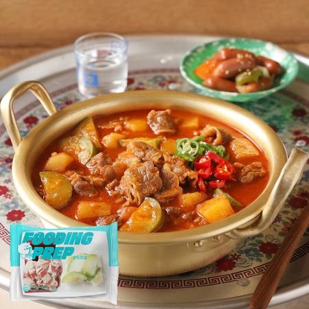 푸딩프렙 55 우삼겹 짜글이찌개 320g_밀키트 원팩 주점 포차 안주 탕 국 푸딩팩토리