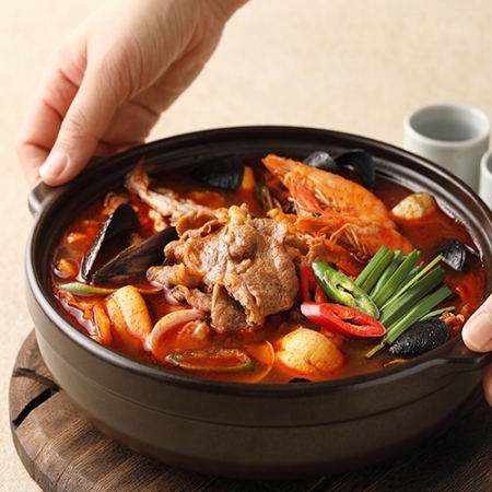 우삼겹짬뽕탕 450g *면세_포차 주점 안주 국 찌개 식당 푸딩팩토리