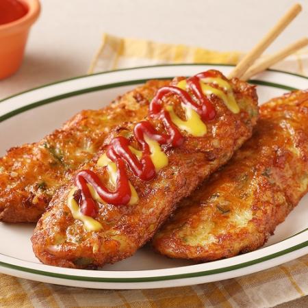 빅 오징어&야채핫바 1.3kg_가토코 휴게소 간식 야채바 안주 튀김 푸딩팩토리