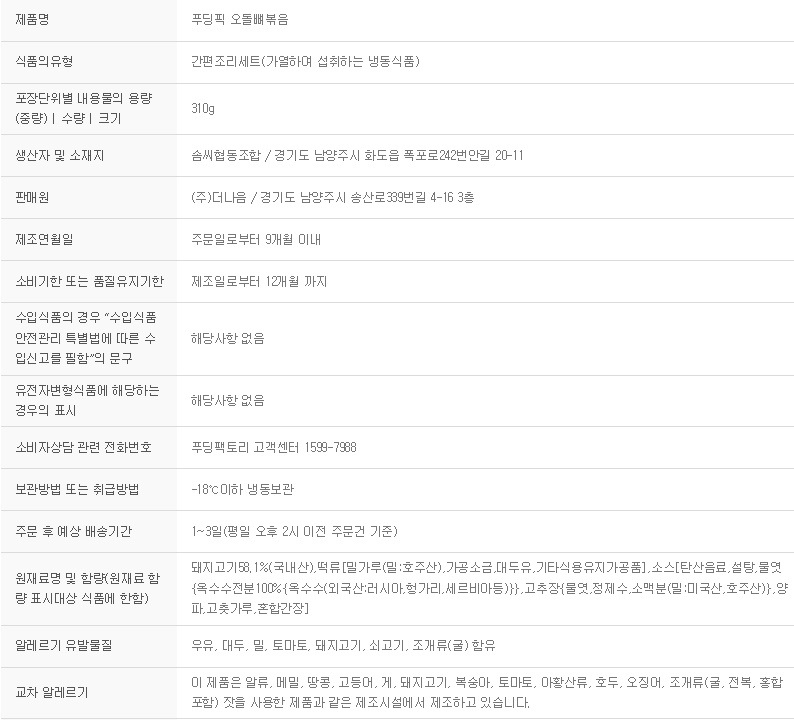 상품정보제공고시