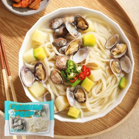 푸딩프렙 58 바지락칼국수 540g_밀키트 원팩 주점 포차 식사 탕 국 푸딩팩토리