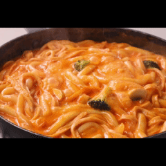 로제누들떡볶이 500g_분식 주점 포차 안주 밀떡 푸딩팩토리