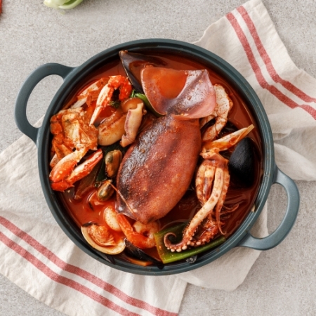통오징어 해물짬뽕탕 650g *면세_포차 주점 안주 국 찌개 식당 푸딩팩토리