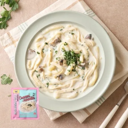 크림누들떡볶이 500g_분식 주점 포차 안주 밀떡 푸딩팩토리