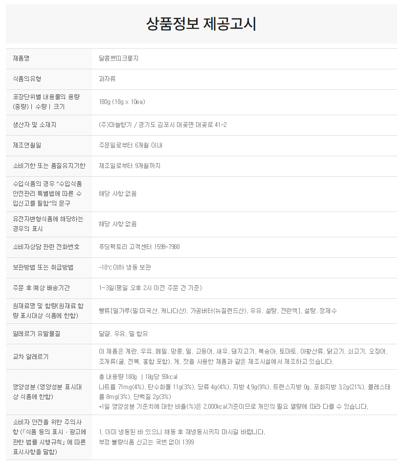 상품정보제공고시