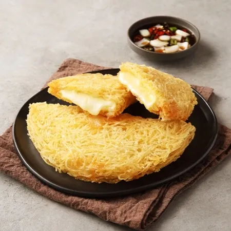 [9인치]반달치즈 감자채전 1.75kg_튀김 닭갈비 치킨 안주 사이드 푸딩팩토리