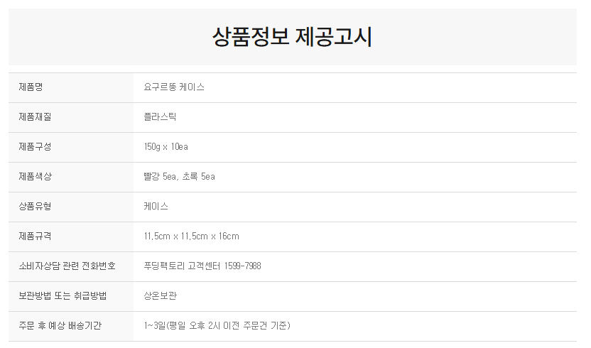 상품정보제공고시