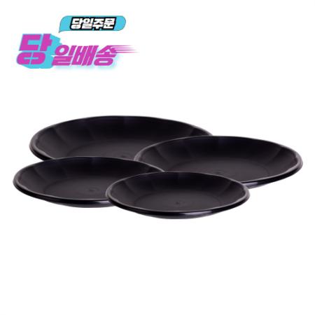 다회용 원형접시(BW/흑색) 250파이