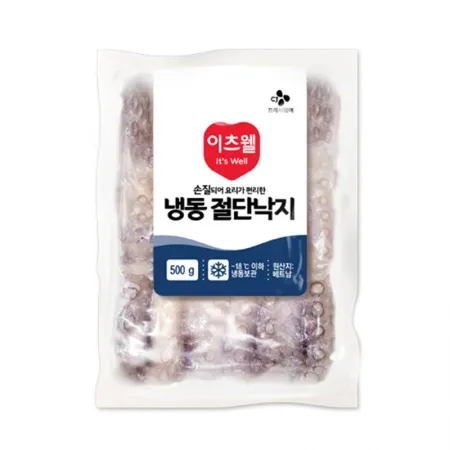 이츠웰 절단낙지(L 베트남) 500g 냉동