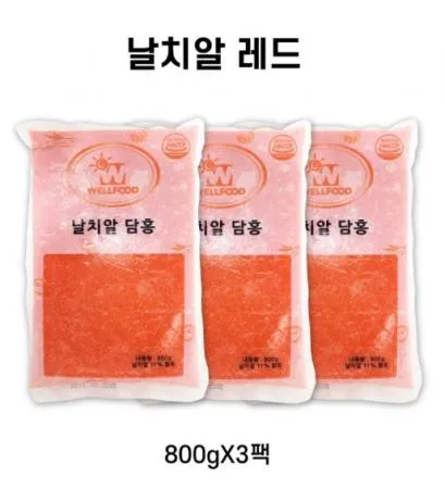 날치알 레드  800g*3팩/ 2.4kg 박스  [원산지:인도네시아 외]