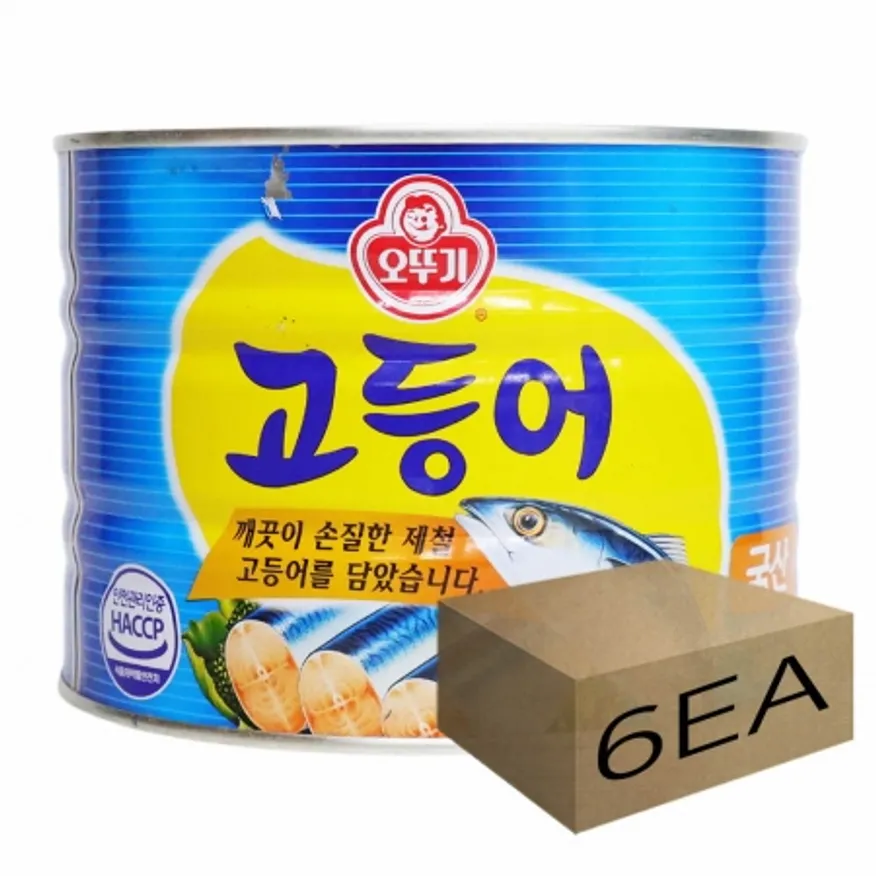 1박스) 오뚜기 고등어 1.8kg x 6개입 이미지