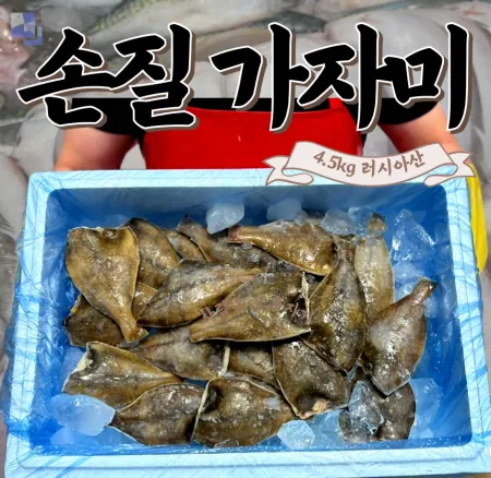 냉동 손질 가자미 4.5kg 업소용 두절 구이 생선 80/100