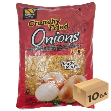 1박스) 킹스하베스트 크리스피어니언 튀긴양파토핑 후레이크 1kg x 10개입