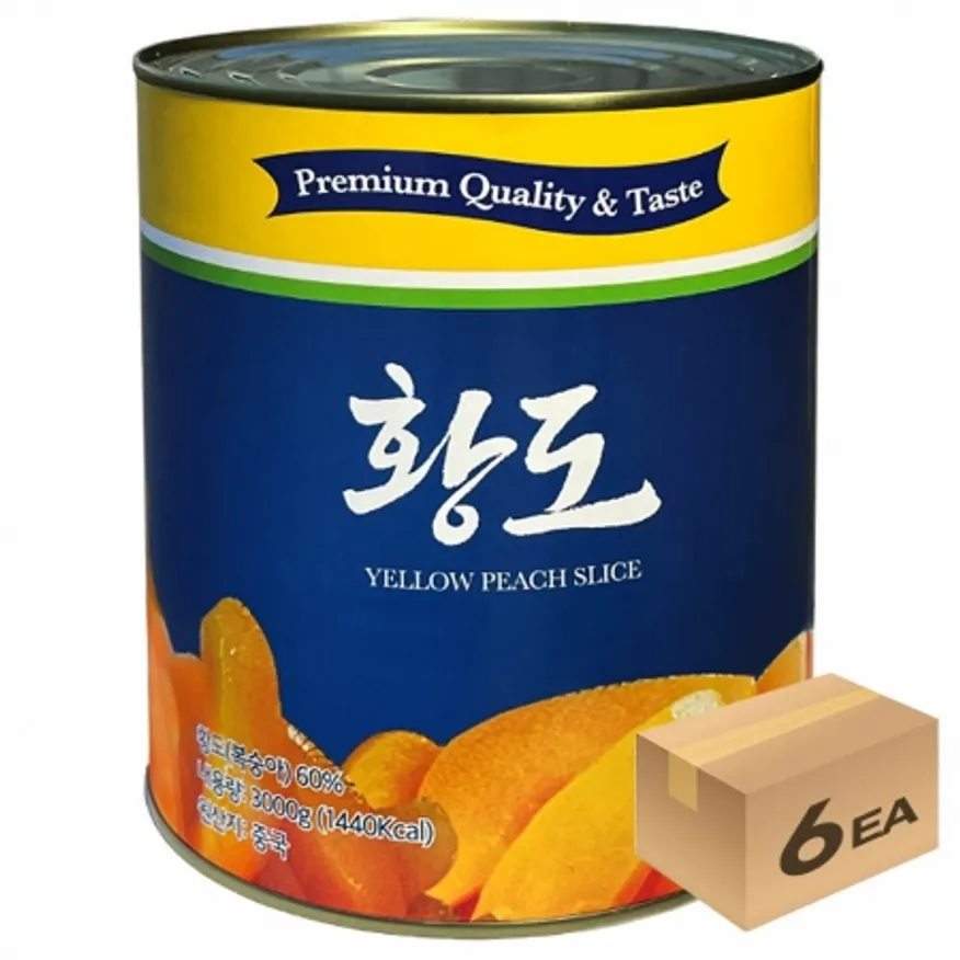 1박스) 삼도 황도 슬라이스 3kg x 6개입 이미지