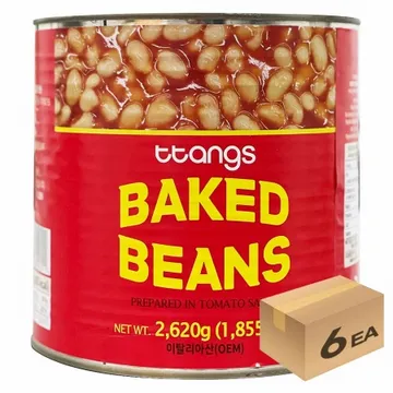 1박스) 땅스 베이크드빈스 부대찌개콩 2.62kg x 6개입