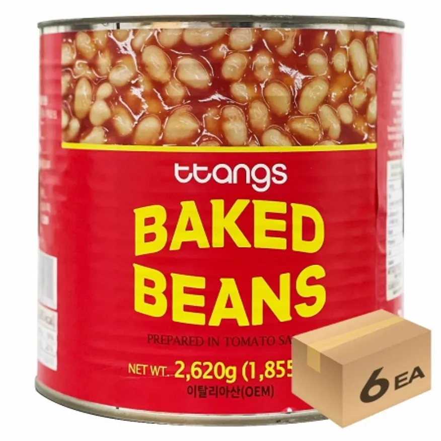 1박스) 땅스 베이크드빈스 부대찌개콩 2.62kg x 6개입 이미지