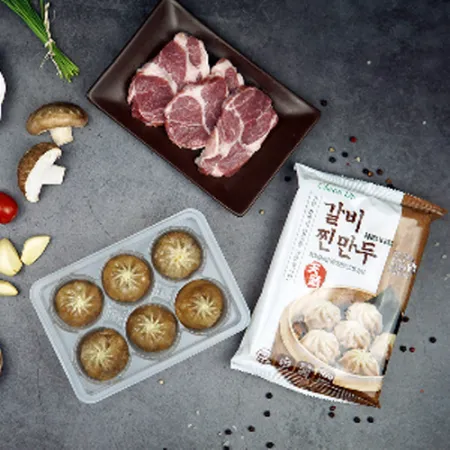 [천두식품]갈비찐만두168g(28g*6개) * 5봉 / 전자레인지용