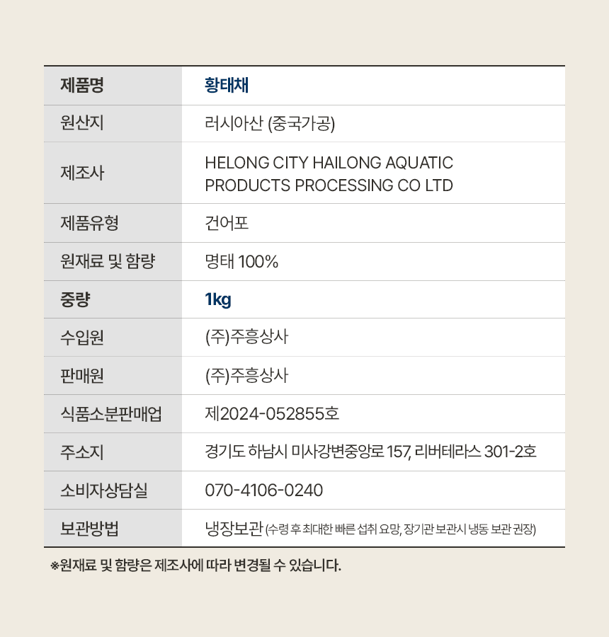 상품정보제공고시