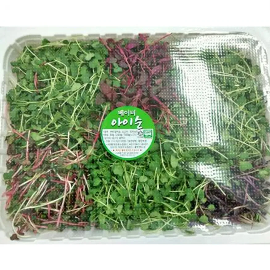 야채왕 베이비순 어린잎채소 500g 1팩 이미지