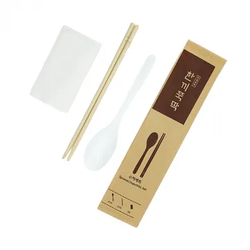 원바이 크라프트 한끼뚝딱 냅킨 일회용 수저세트 500개