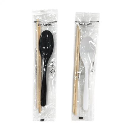 원바이 본아베띠 일회용 수저세트 500개(검정)