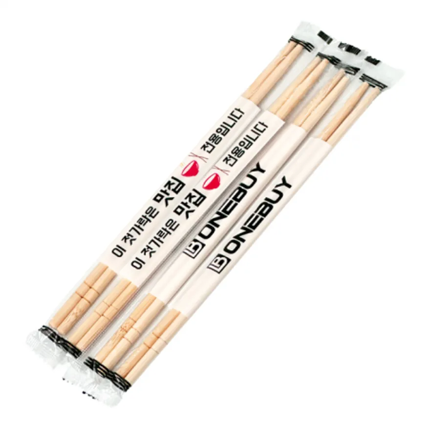 원바이 맛집전용 OPP 둥근대나무 젓가락 1000개 이미지