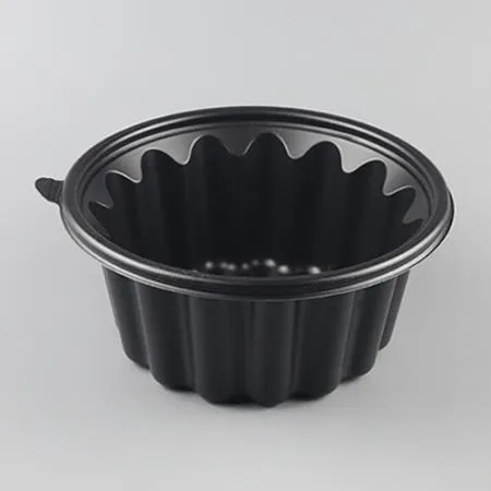 원바이 냉면용기 AJ-195 대(검정) 200개_뚜껑세트 이미지