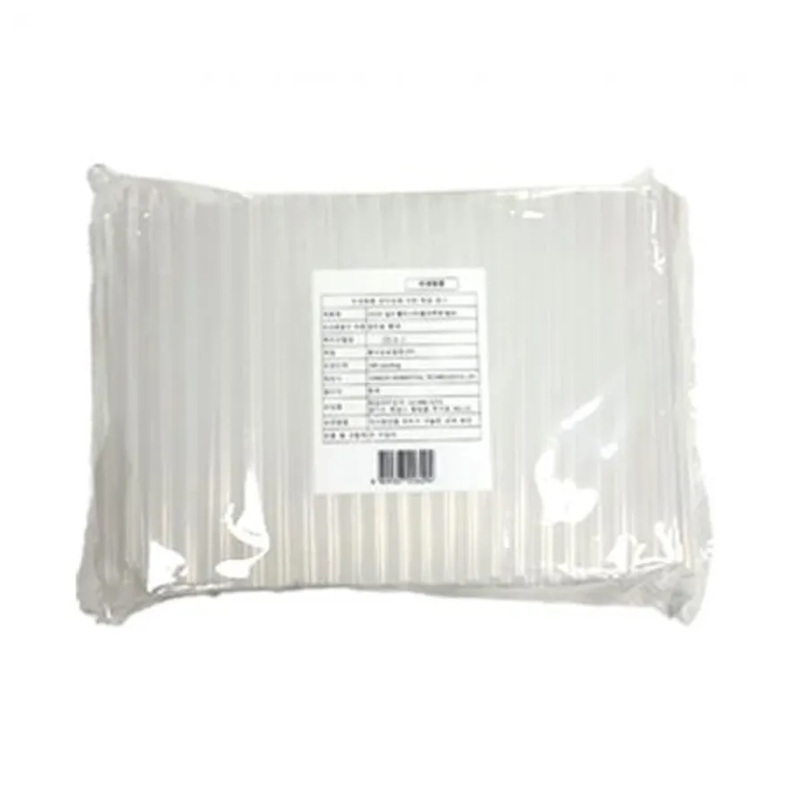 원바이 일자 빨대 12.0 mm x 210 mm 벌크 2400개 (투명) 이미지