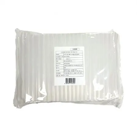 원바이 일자 빨대 12.0 mm x 210 mm 벌크 2400개 (투명) 이미지