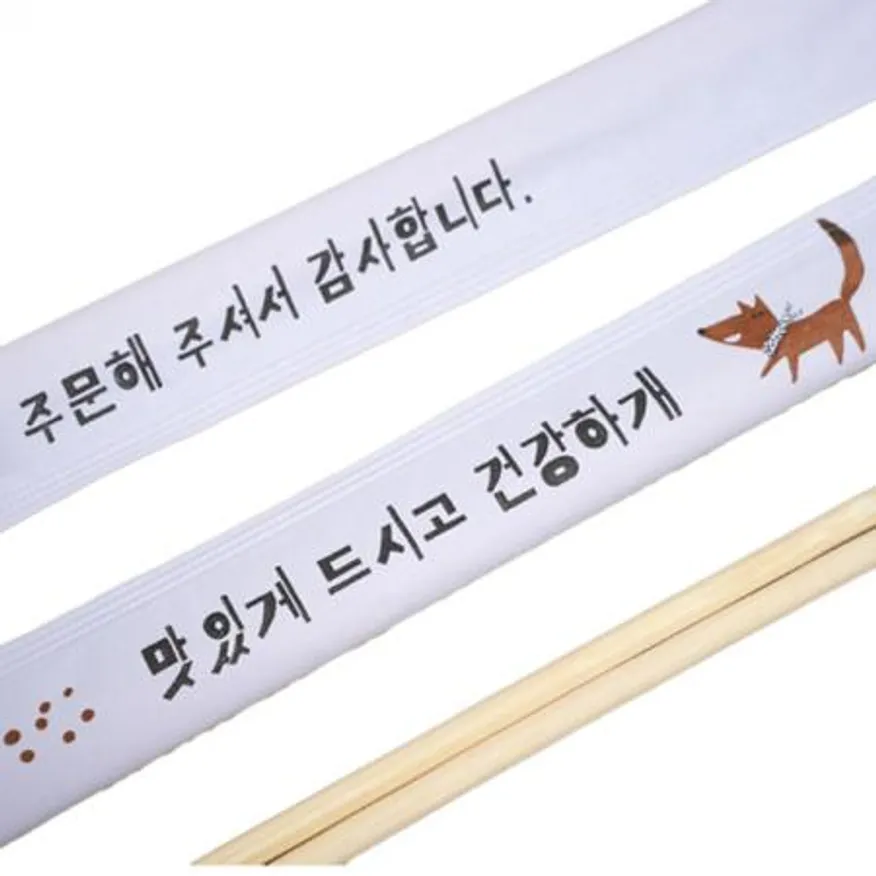 원바이 갈색여우 둥근대나무 젓가락 1000개 이미지