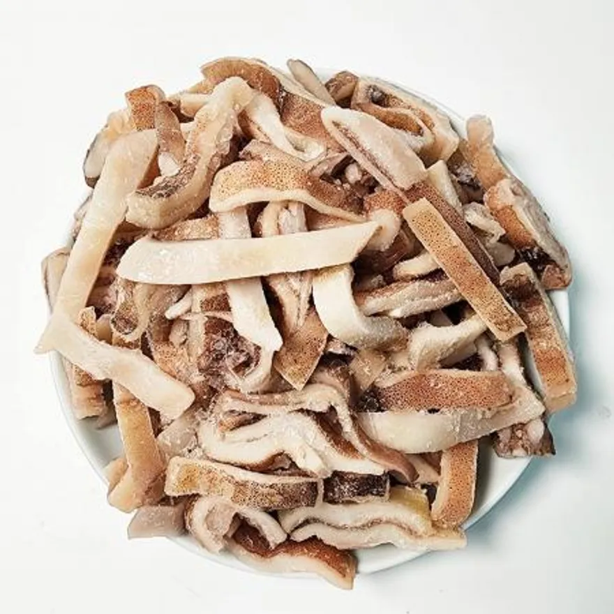국산 오징어채 슬라이스 (냉동/다리,몸통 포함)1kg 이미지