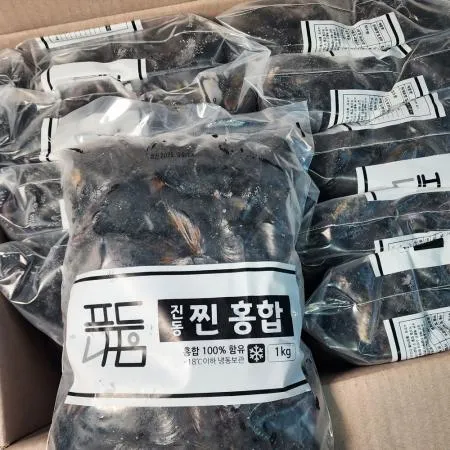 냉동 자숙 피홍합 1kgx10봉 국내산 업소용 산지직송 10kg 이미지