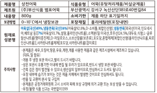상품정보제공고시
