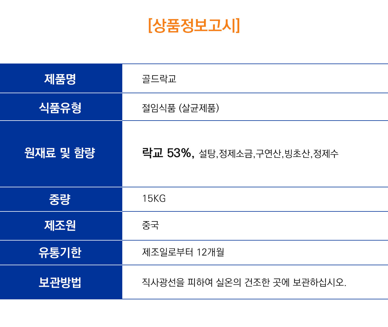 상품정보제공고시
