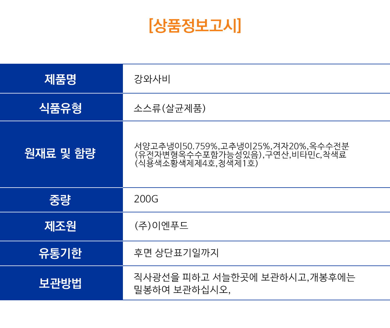 상품정보제공고시