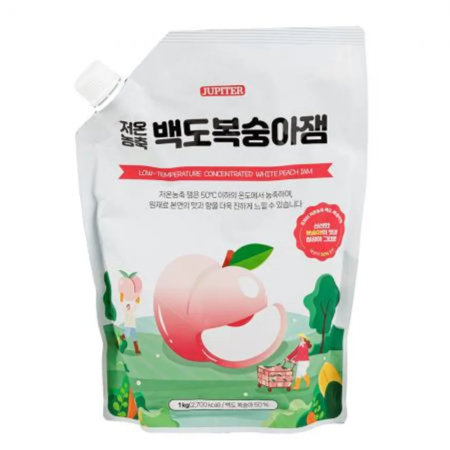 쥬피터 저온농축 백도복숭아잼 1kg 이미지