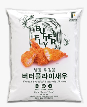 버터플라이 새우튀김 250g(25g*10pc)_빵가루 술안주 업소용 호프 주점 아쿠아링크