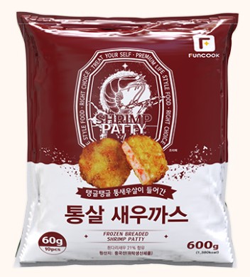 통살 새우까스 600g(60g*10pc)_튀김 커틀렛 카츠 급식 대용량 아쿠아링크