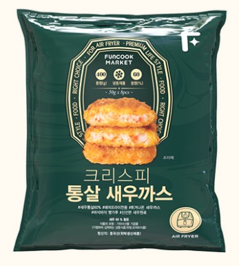 크리스피 새우까스 400g(50g*8pc)_튀김 커틀렛 카츠 급식 대용량 아쿠아링크