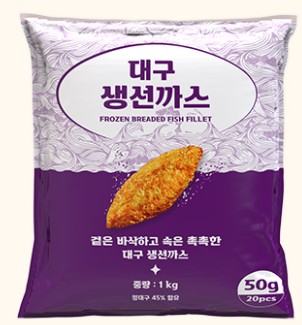 대구생선까스 1kg(50g*20pc)_튀김 커틀렛 카츠 급식 대용량 아쿠아링크