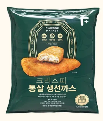 크리스피 통살 생선까스 320g(80g*4pc)_튀김 커틀렛 카츠 급식 대용량 아쿠아링크