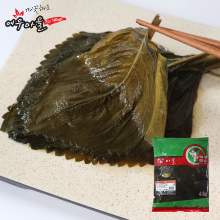 [여우마을] 매실청간장생깻잎 업소용 깻잎장아찌 4kg 묶음