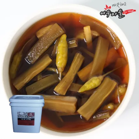 [여우마을] 국내제조 촌스러운 줄기상추 장아찌 간장궁채 10kg