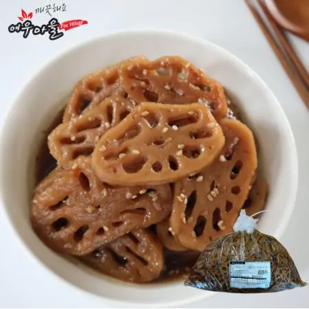 [여우마을] 국내제조 진한간장 연근조림 4kg