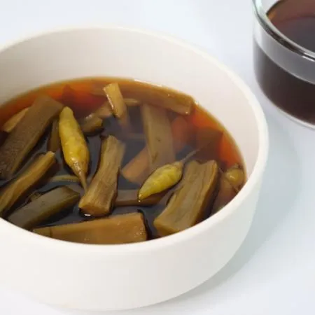 [여우마을] 국내제조 촌스러운 줄기상추 장아찌 간장궁채 10kg 이미지