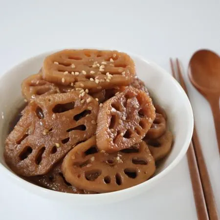 [여우마을] 국내제조 진한간장 연근조림 4kg 이미지
