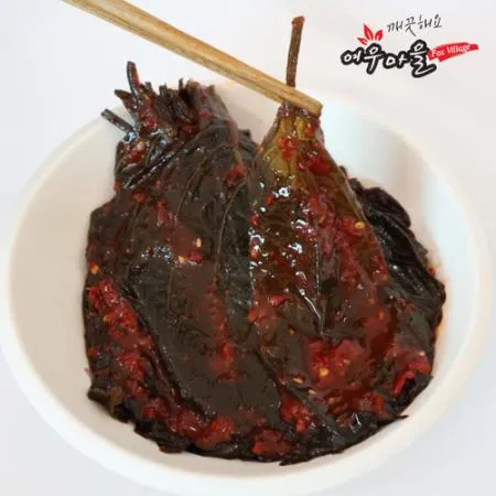 [여우마을] 맛두레 양념깻잎 업소용 양념깻잎무침 4kg 묶음 이미지