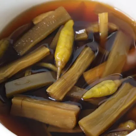 [여우마을] 국내제조 촌스러운 줄기상추 장아찌 간장궁채 1kg 묶음 이미지