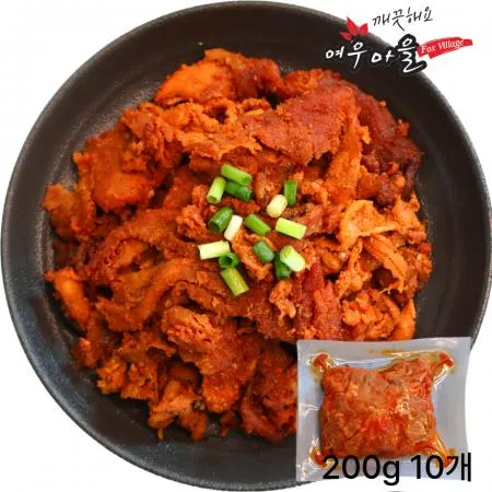 [여우마을] 대구 북성로 완조리 연탄불고기 간장맛 고추장맛 200g 묶음세트 이미지